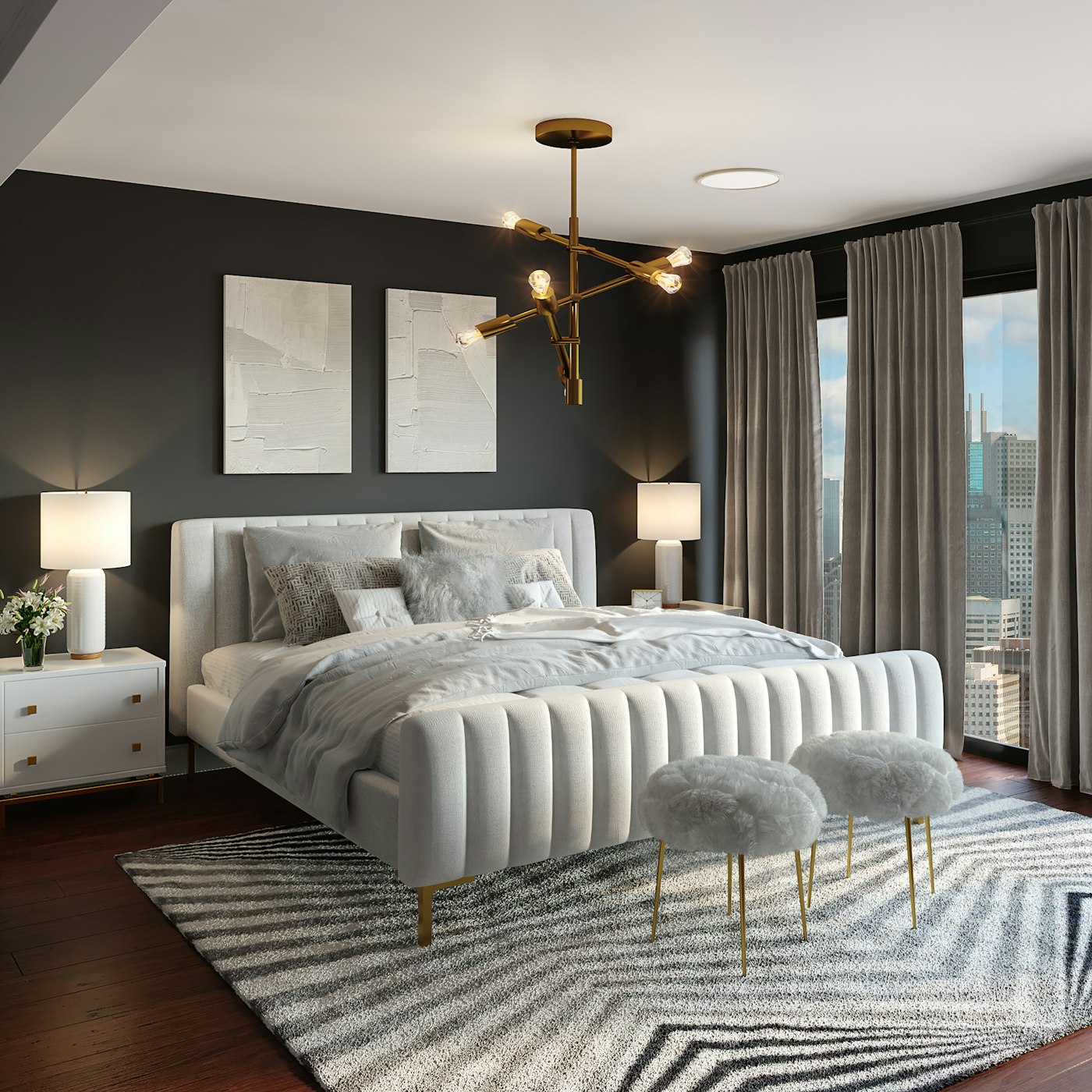 Freshly cleaned bedroom